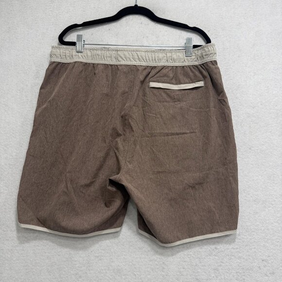 Vuori Shorts Mens Large Brown Elastic Waist Drawstring Athletic Board Short - Picture 7 of 9